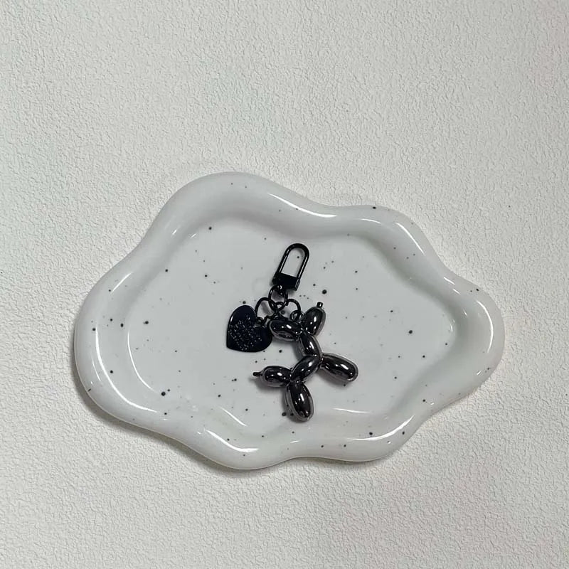 Dog Balloon Keychain in Durable Resin and Zinc Alloy