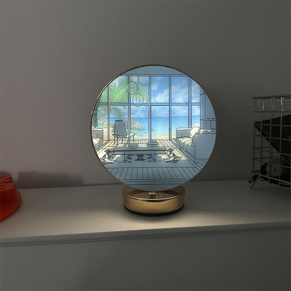 Artistic Orb Table Lamp with Touch Dimmer