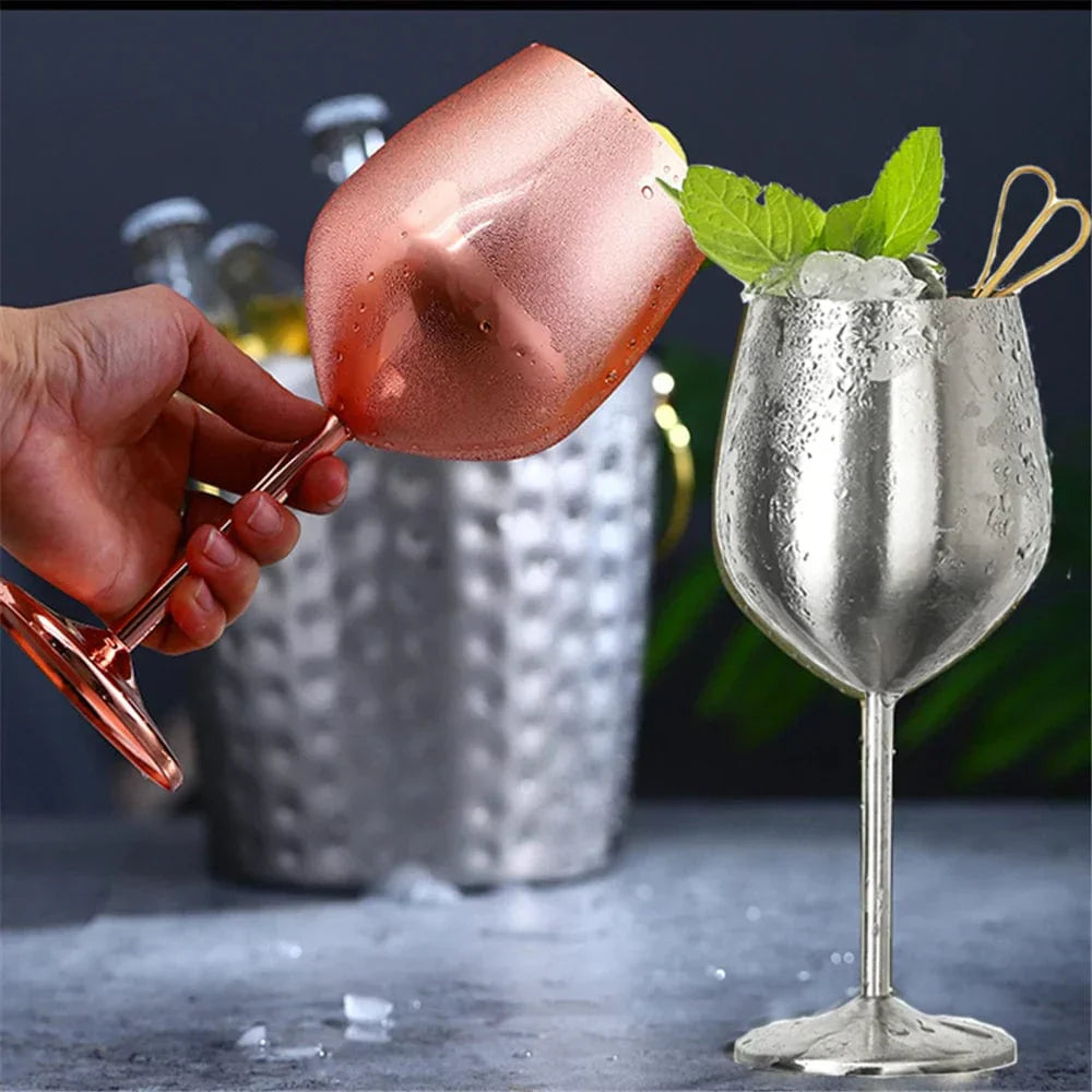 Stainless Steel Wine Goblet - Elegant and Durable 16.9oz