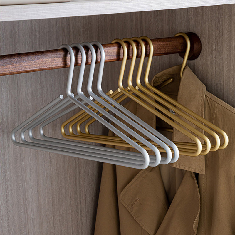 Solid Matte Gold Metal Hangers - Set of 5