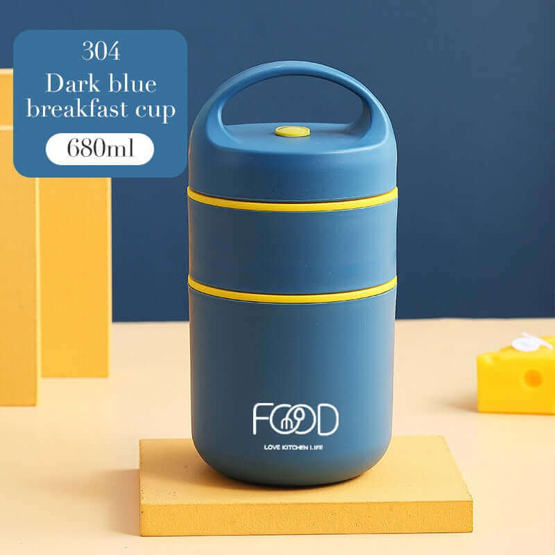 Leak-Resistant Stainless Steel Thermal Lunch Box with Airtight Seal