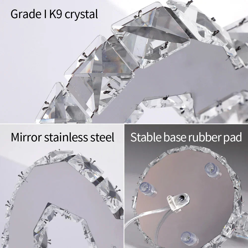 Chic Crystal Table Lamp with Modern Design