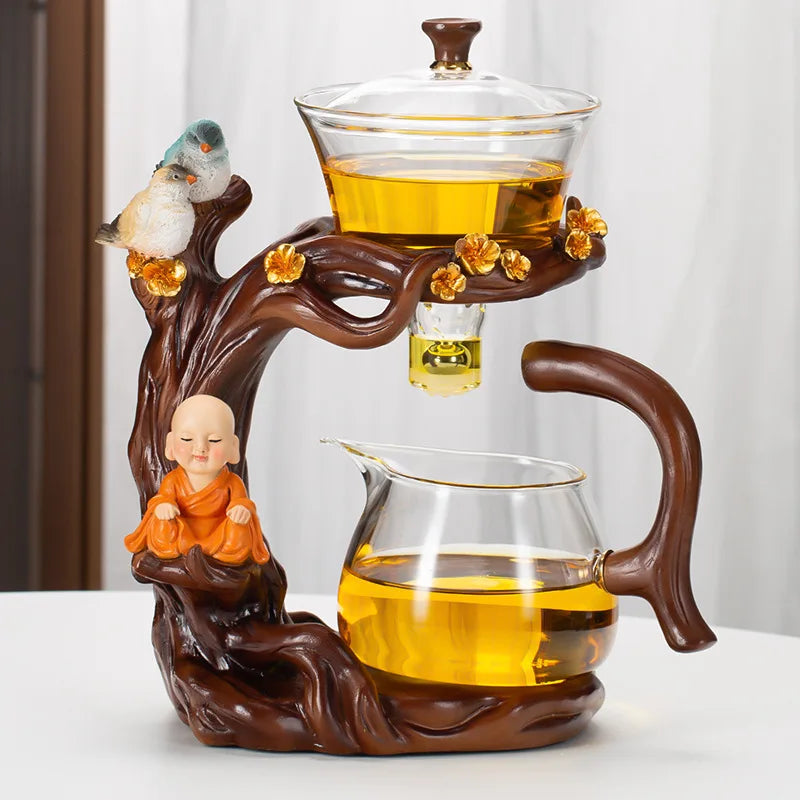 Semi-Automatic Magnetic Glass Tea Set for 6