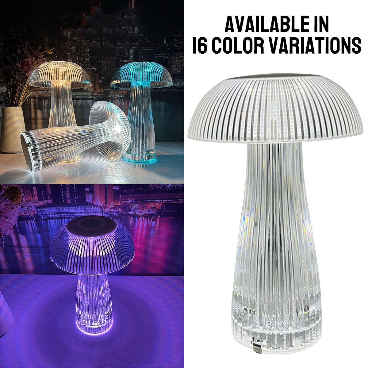Rechargeable LED Mushroom Table Lamp