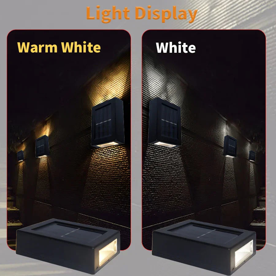 Waterproof Solar LED Wall Light with Up and Down Lighting