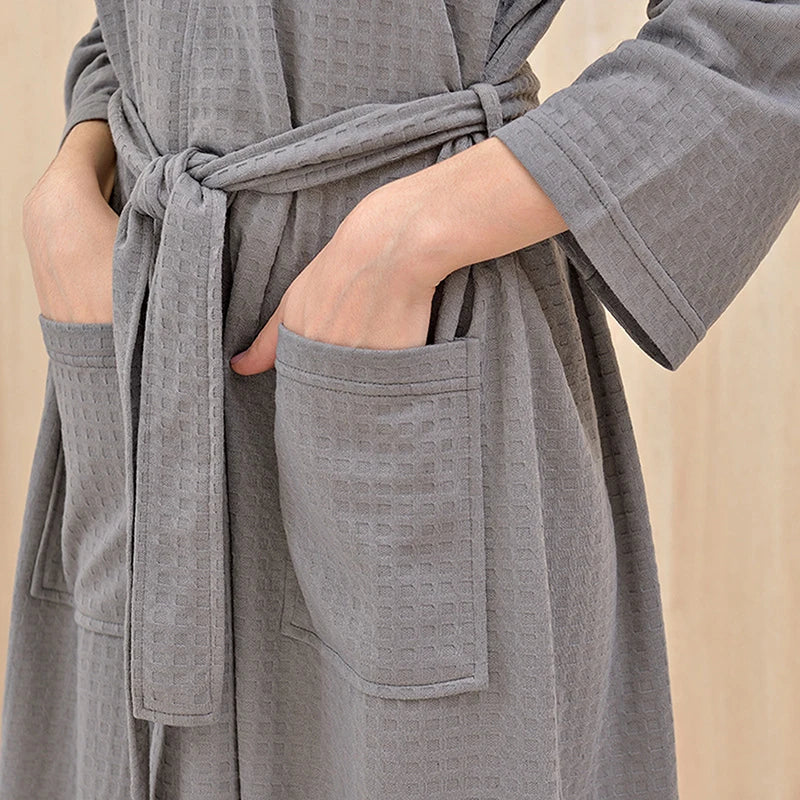 Couples V-Neck Bathrobe with Pockets