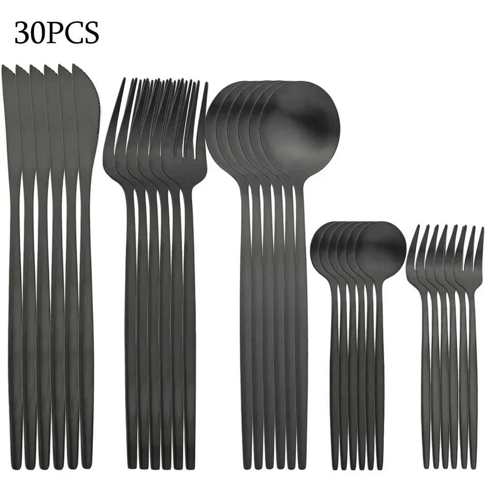 30-Piece Stainless Steel Cutlery Set