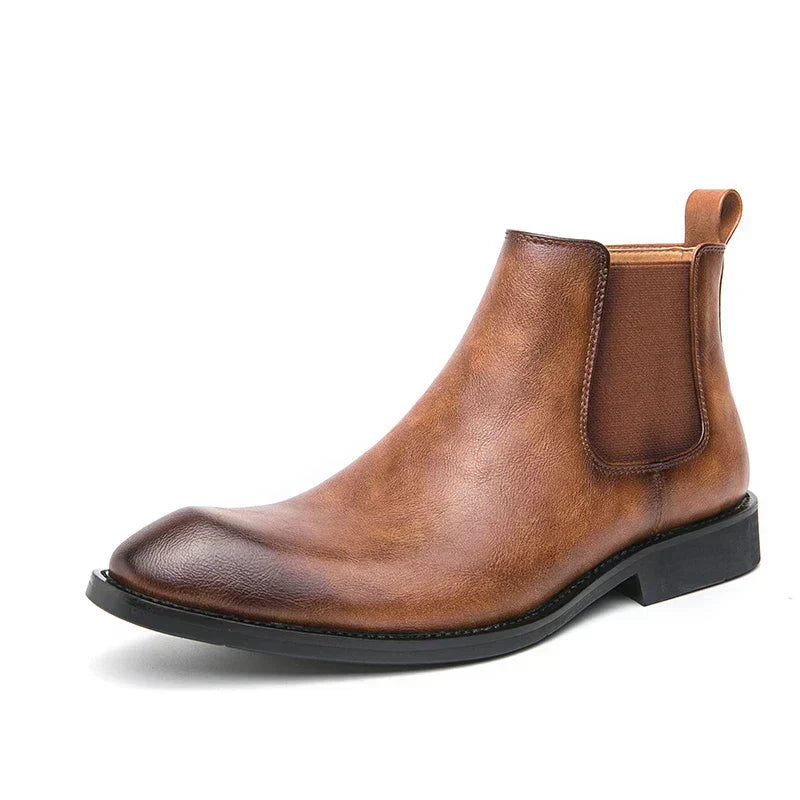 Cooper | Zippered Orthopedic Leather Chelsea Boots