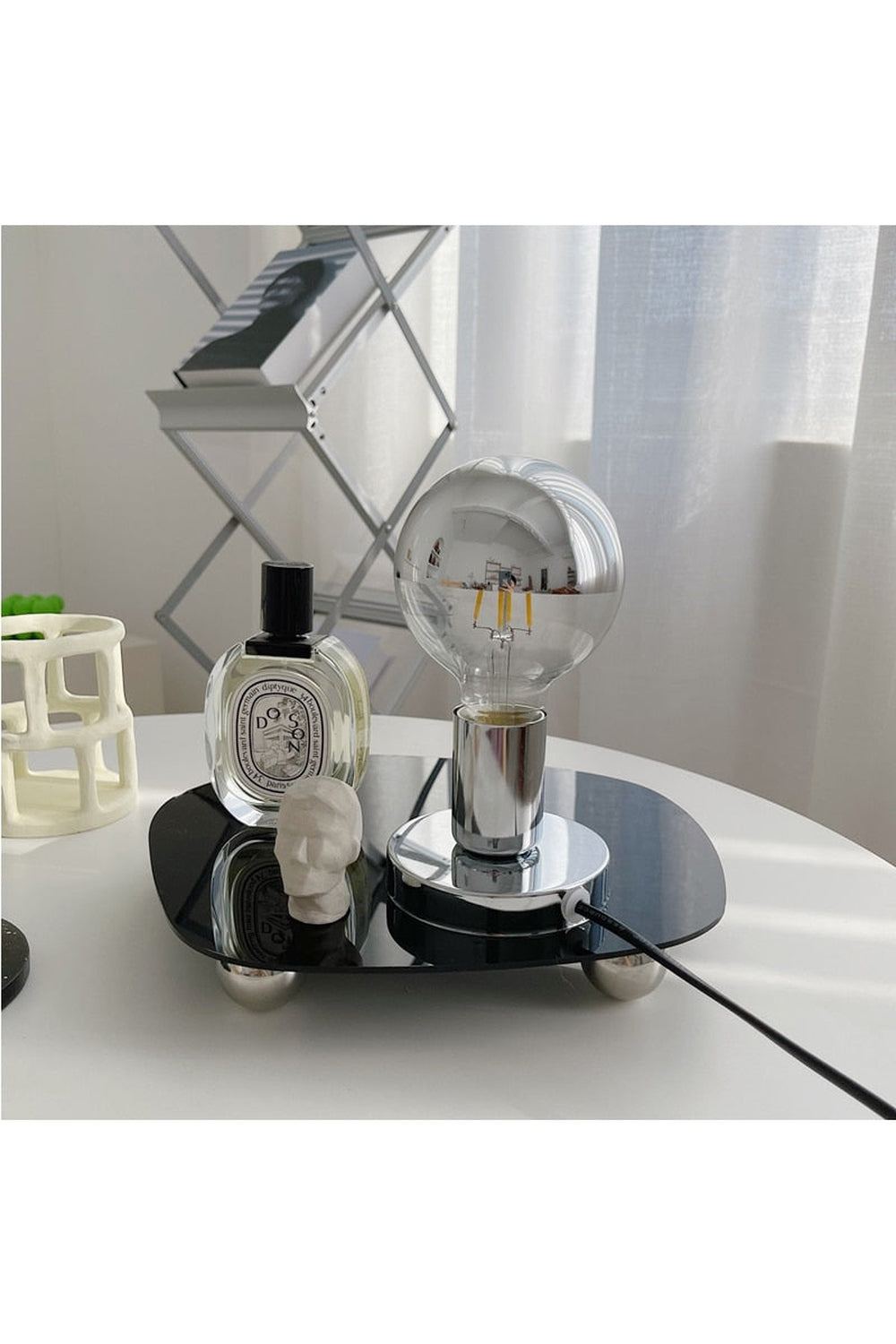Chrome Stackable Orb Table Lamp