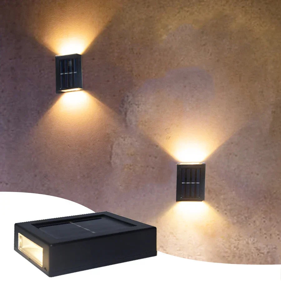 Waterproof Solar LED Wall Lamp with Up and Down Lighting