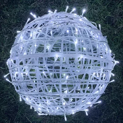 Rattan Sphere Party Lights - 8 Inch Decorative Lighting