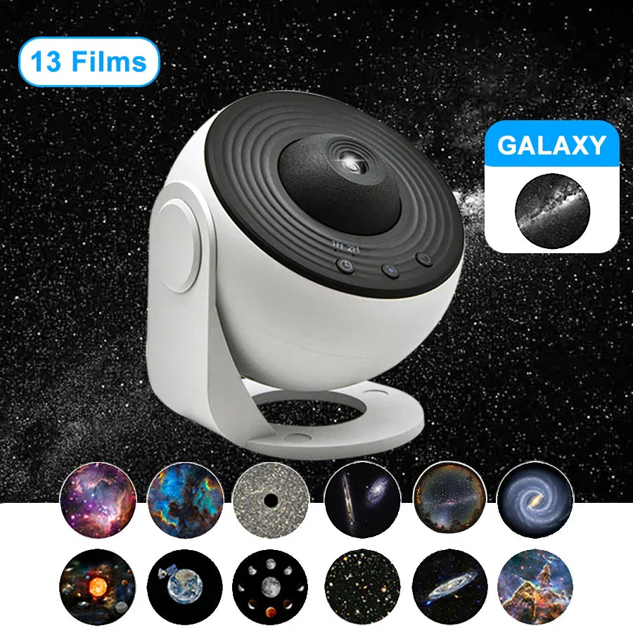13-in-1 HD Star Projector Night Light with Rotating Galaxy and Nebula Effects