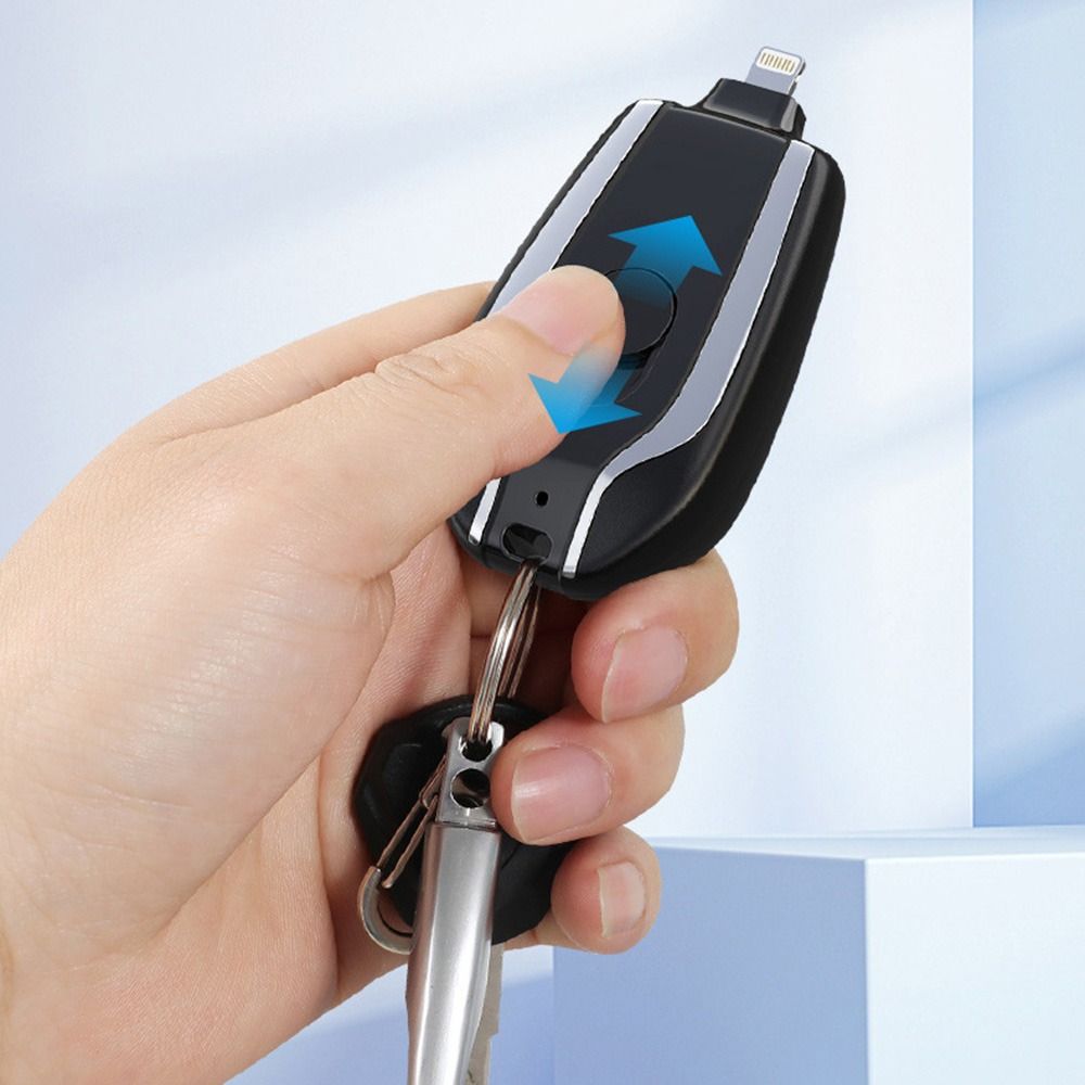Mini Portable 1500mAh Power Bank Charger with Carabiner Clip