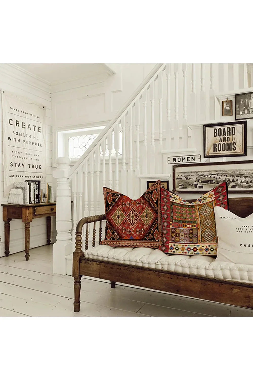 Ethnic Tribal Cotton-Linen Pillowcase