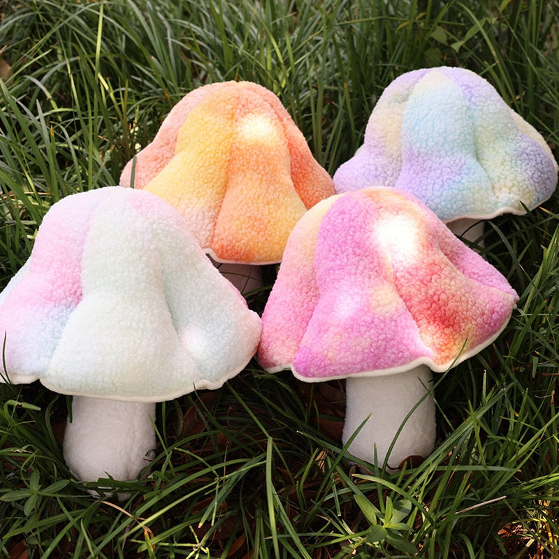 Fluffy Mushroom Shaped Pillow - Soft Polyester Cushion