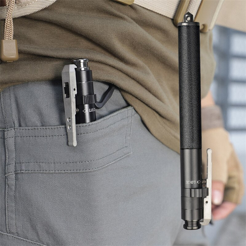 Extendable Self-Defense Stick - 15.5 Inch Metal Safety Tool