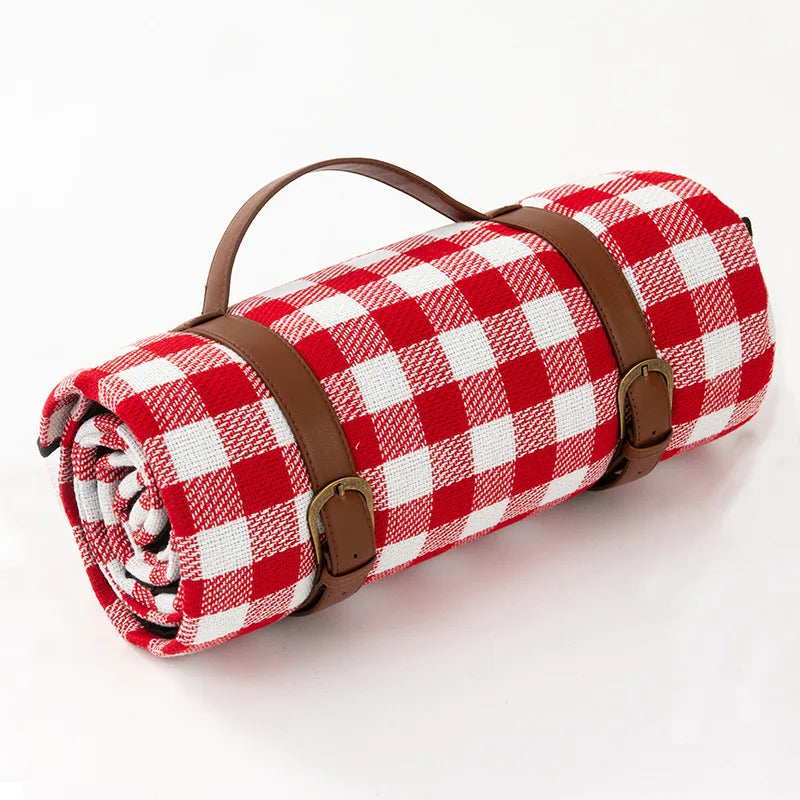 Waterproof Picnic Blanket with Soft Foam Filling and Carry Handles