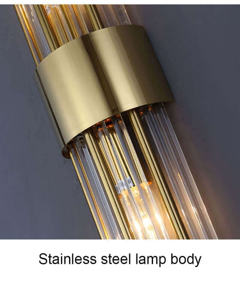 Art Deco Gold Wall Lights with Up & Down Shades