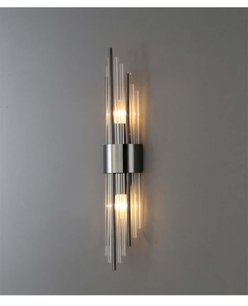 Art Deco Gold Wall Lights with Up & Down Shades