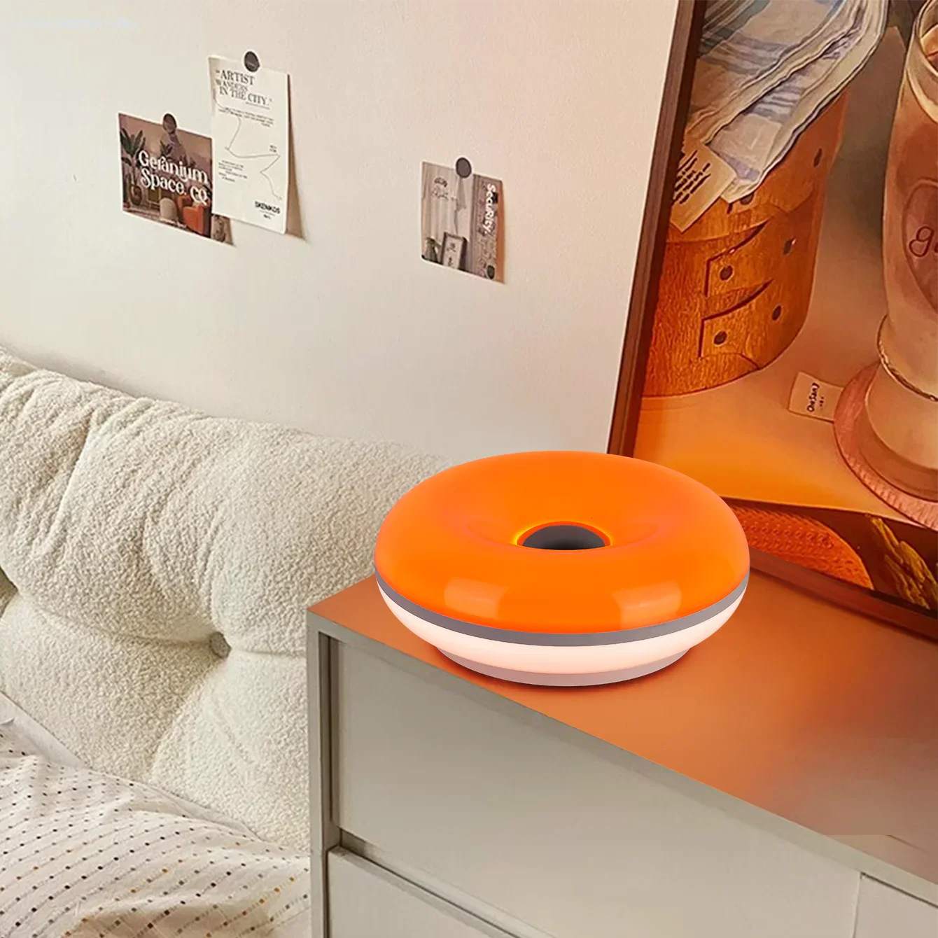 Bauhaus Style RGB Table Lamp with Touch Control and USB Charging