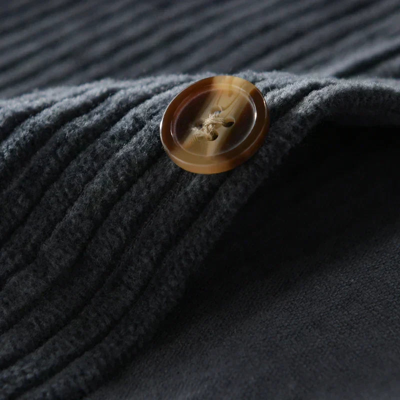 Men's Comfortable Fit Cotton Corduroy Shirt with Chest Pocket