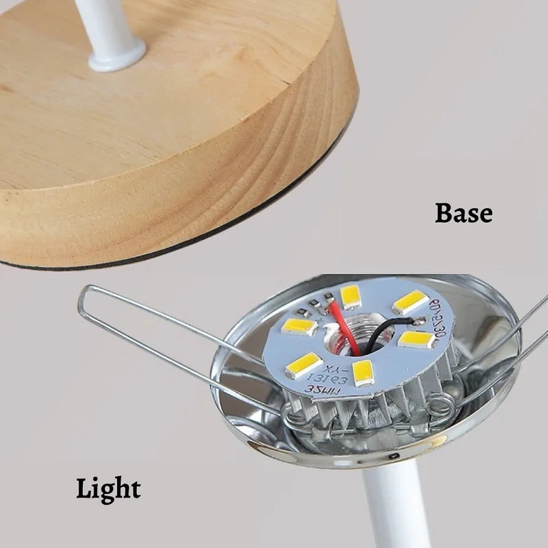Foldable Pleated LED Table Lamp - Customizable Modern Design