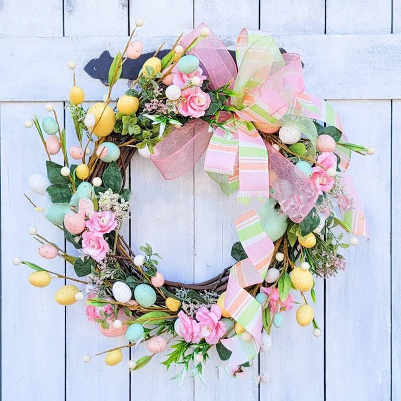 Easter Bunny and Carrot Wreath Wall Decor