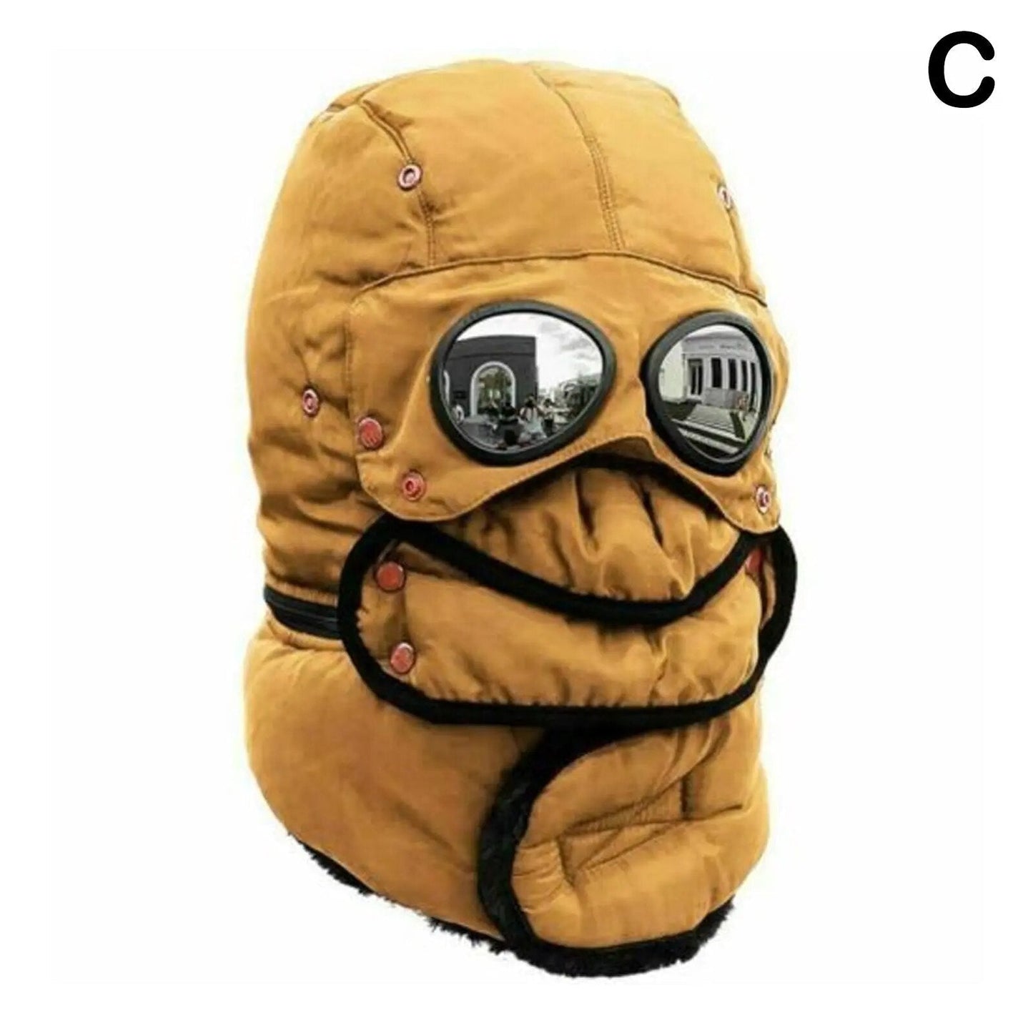 Thermal Windproof Face Covering Beanie for Cold Weather