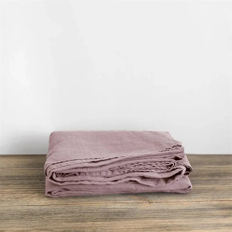 Breathable 100% Linen Bed Sheet for Cool Sleep