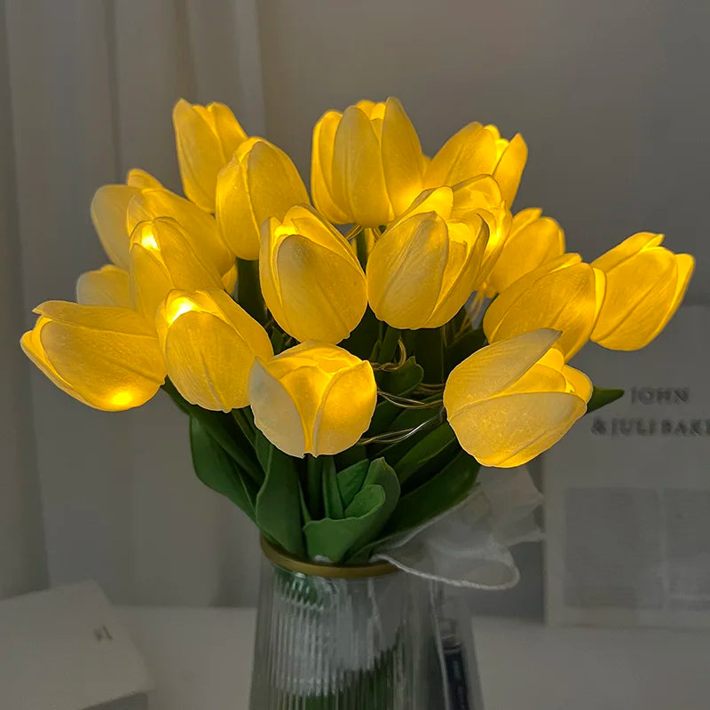 LED Faux Tulip Bouquet Light for Weddings and Home Decor