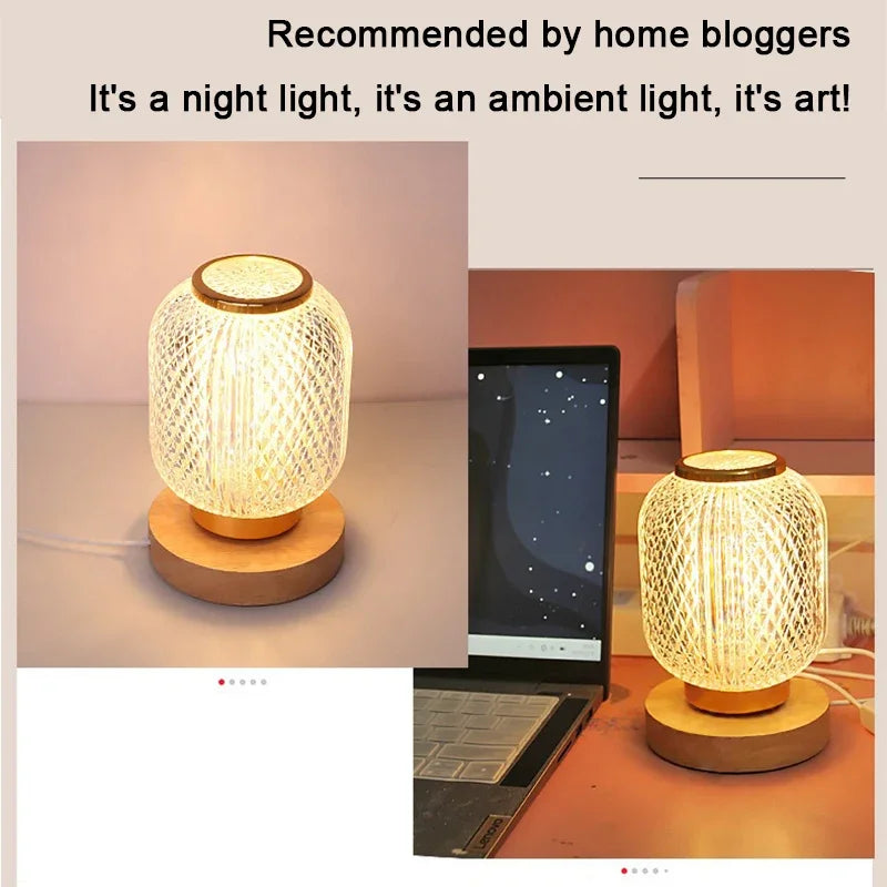 Dimmable Gold Crystal Table Lamp with Touch Control