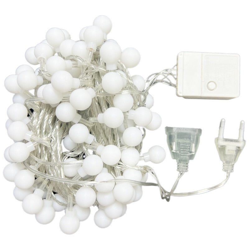 LED Fairy Bubble String Lights with Glittering Beads