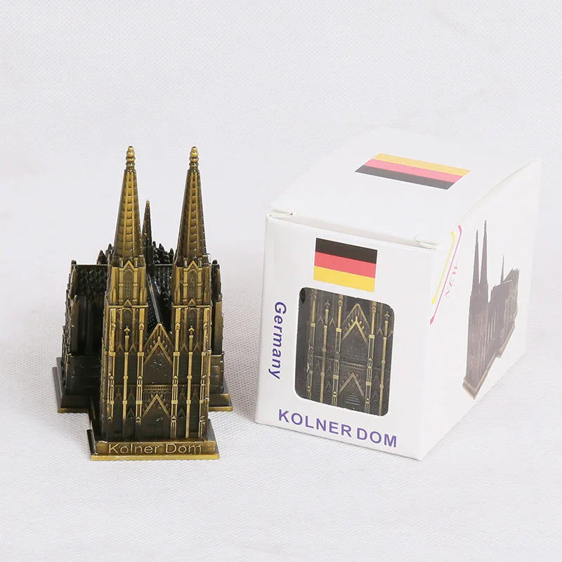Cologne Cathedral Antique Bronze Metal Model Figurine