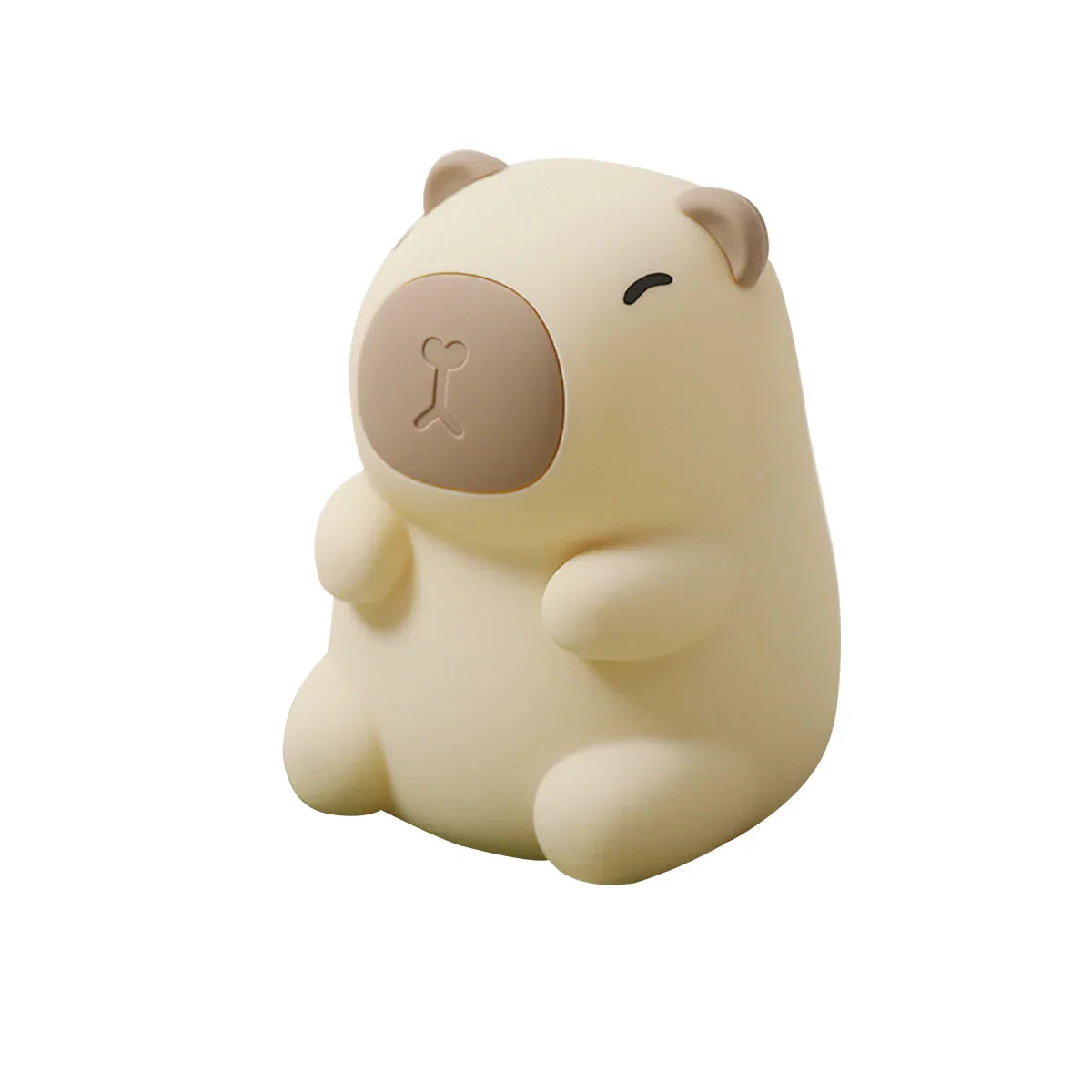 Silicone Capybara Night Light - Dimmable Warm White & RGB, Rechargeable