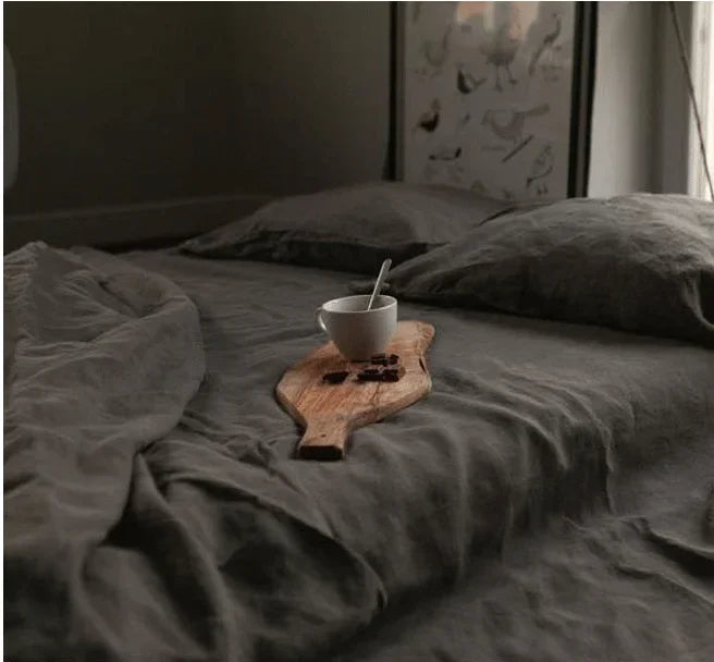 Breathable 100% Linen Bed Sheet for Cool Sleep