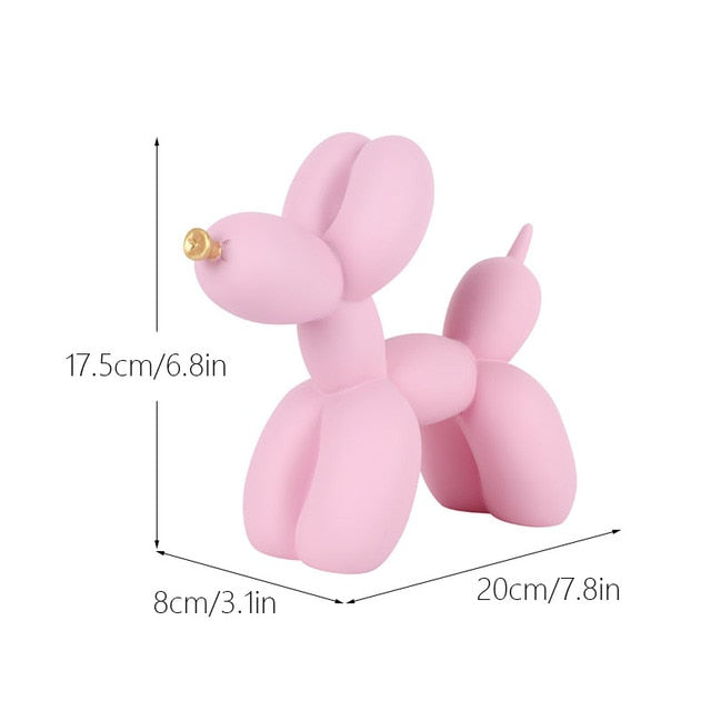 Nordic Balloon Dog Resin Figurine for Home and Office Decor