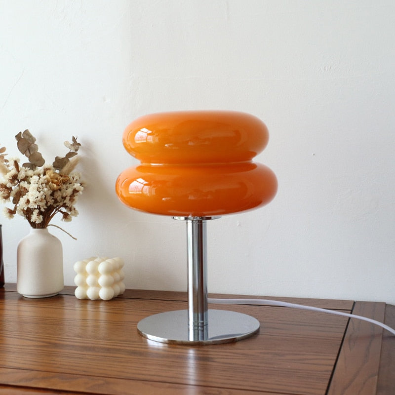 Macaron Glass Dimming Table Lamp with LED Lights