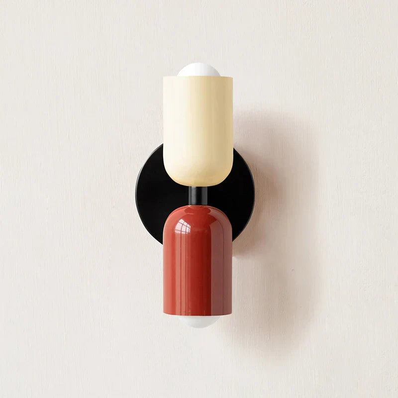 Double Headed Black Wall Lamp with Upward and Downward Light