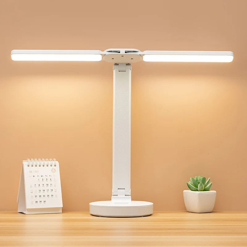 Adjustable Rechargeable LED Reading Lamp with Phone Holder