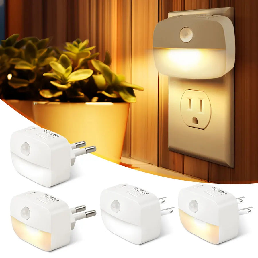 Dimmable LED Night Light with Motion Sensor - Warm & Cool White