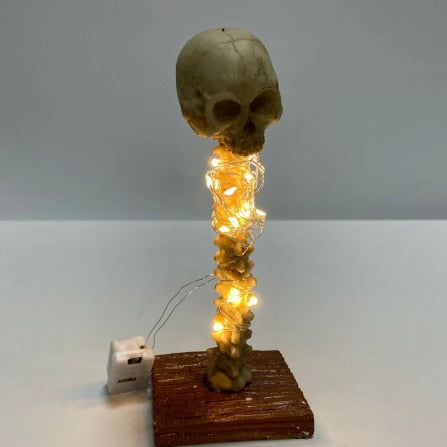 Skeleton Skull Table Lamp with Shadow Projection