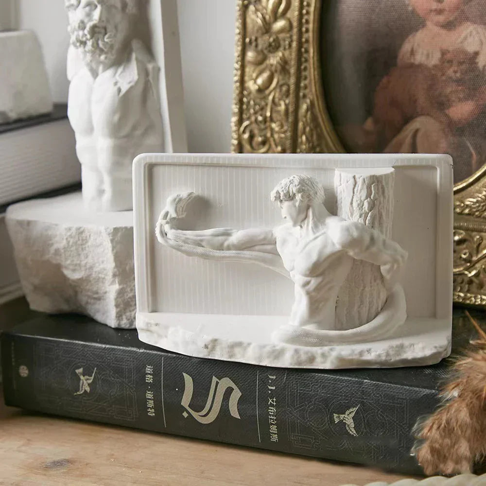 Nordic Character Plaster Figurine DIY Hand-Painted Art Decor