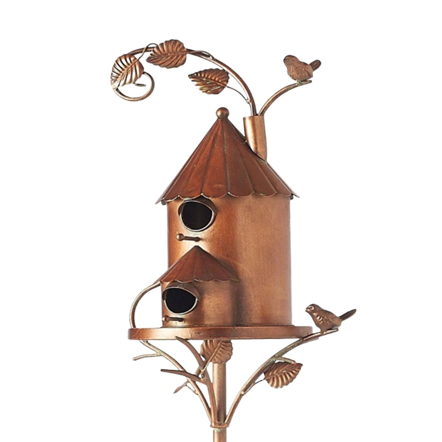 Metal Art Birdhouse Garden Stake for Outdoor Decor