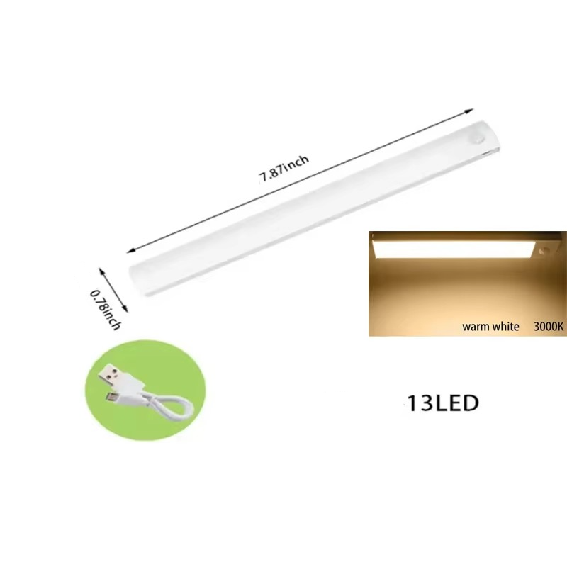 Motion-Activated Rechargeable LED Night Light with Dimmable Brightness