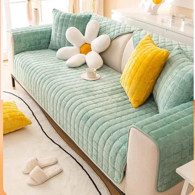 Plush Velvet Anti-Slip Sofa Cover