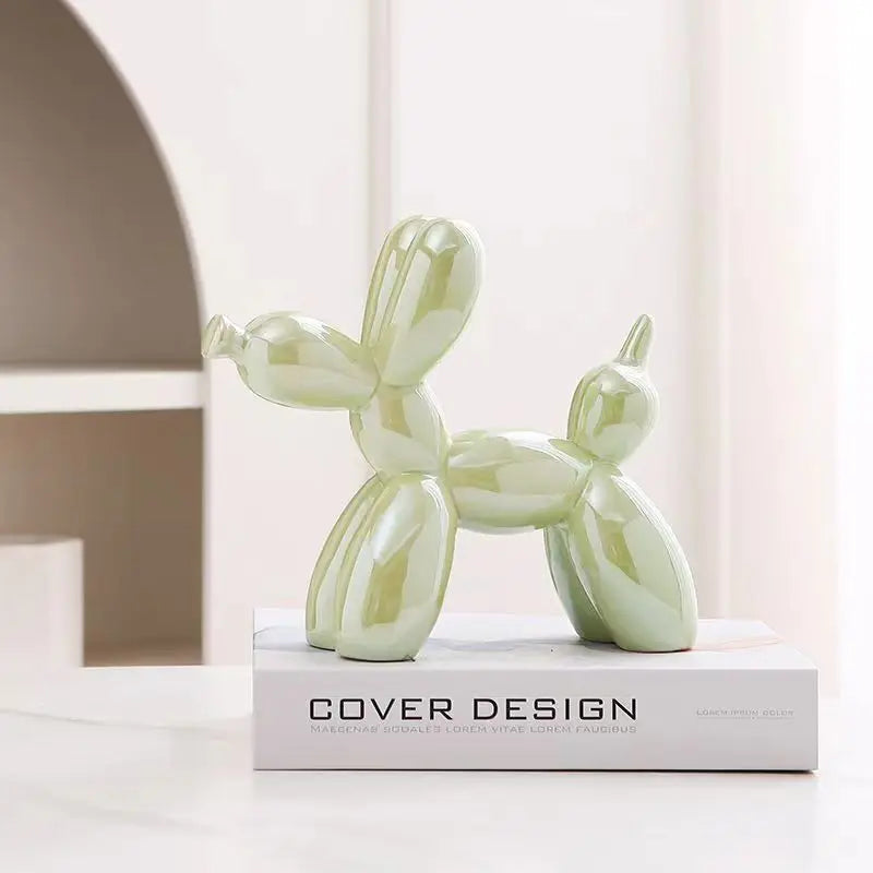 Mini Ceramic Balloon Dog Sculpture in Vibrant Colors