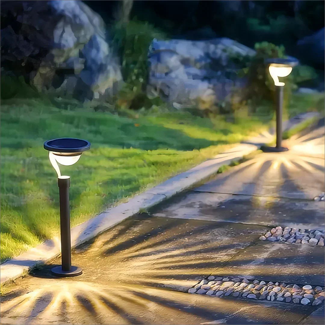 Solar Garden Lamp with Bright LED Light and Weatherproof Design