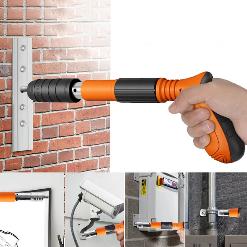 Concrete Nail Gun for Steel and Wood - Lightweight Mini Air Nailer
