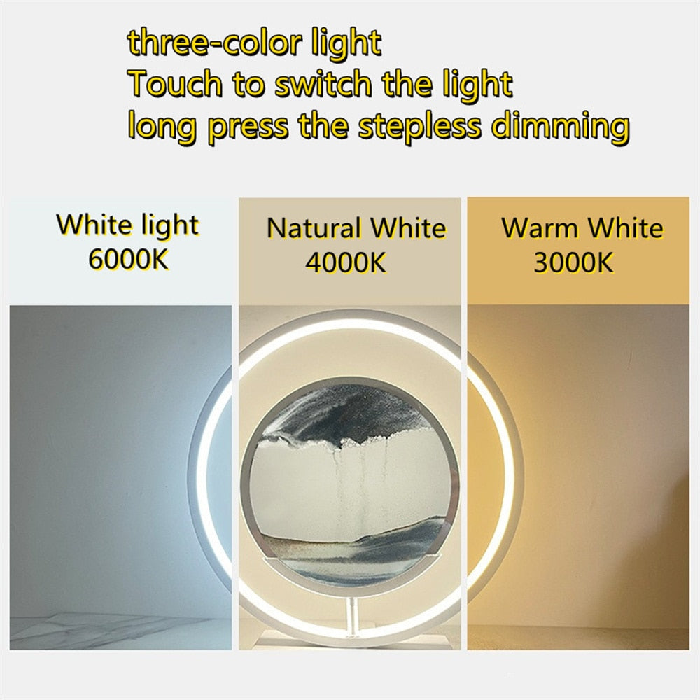 3D LED Flowing Sand Art Lamp