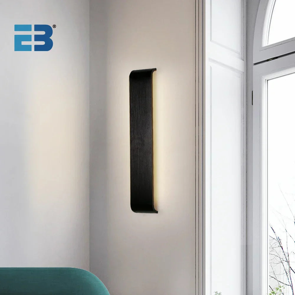 Modern LED Wall Light - Adjustable Color Temperature, Aluminum, Black or White, 5W-18W